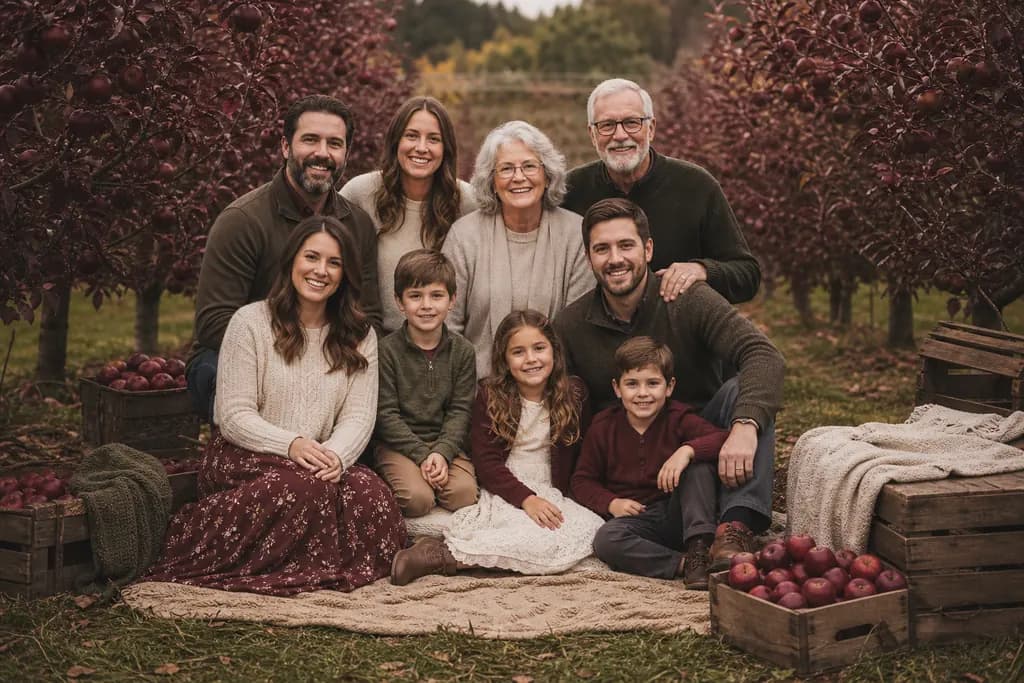 Autumn Orchard family portrait example